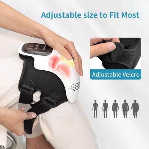 Heated knee massager features