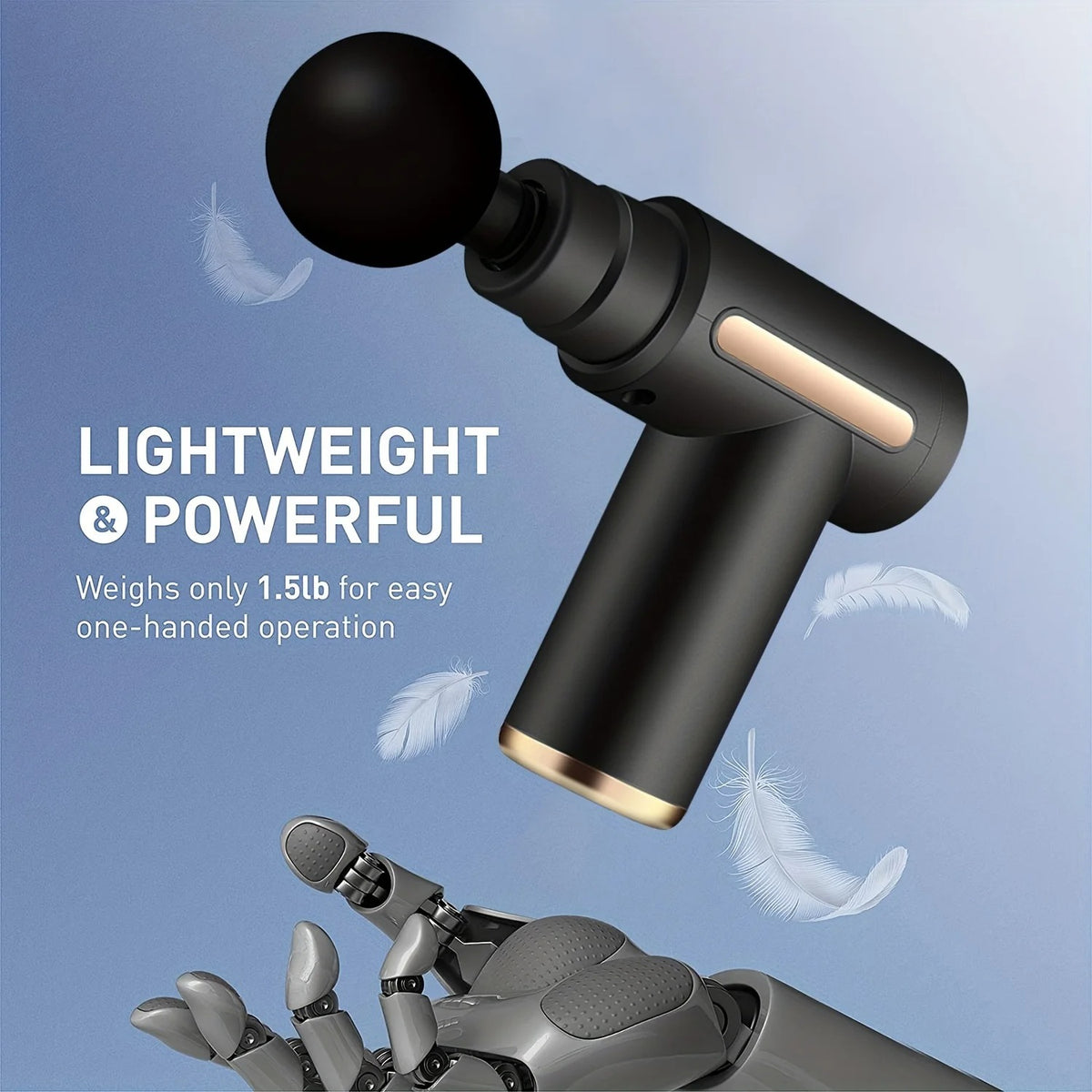 Compact massage gun features