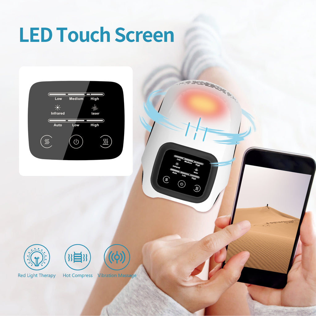 Knee massager warmth and vibration