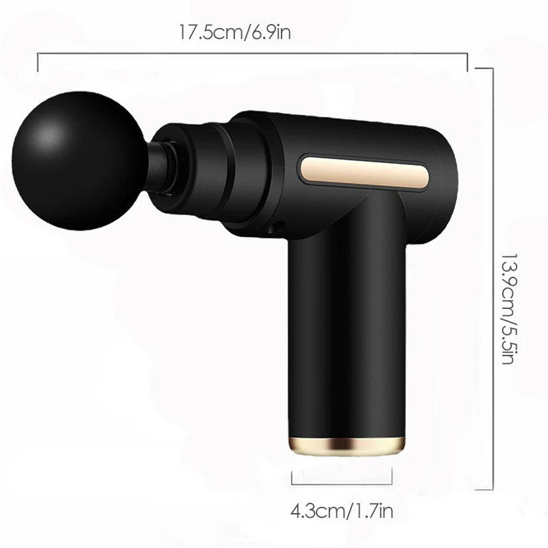 Mini massage gun with 4 heads